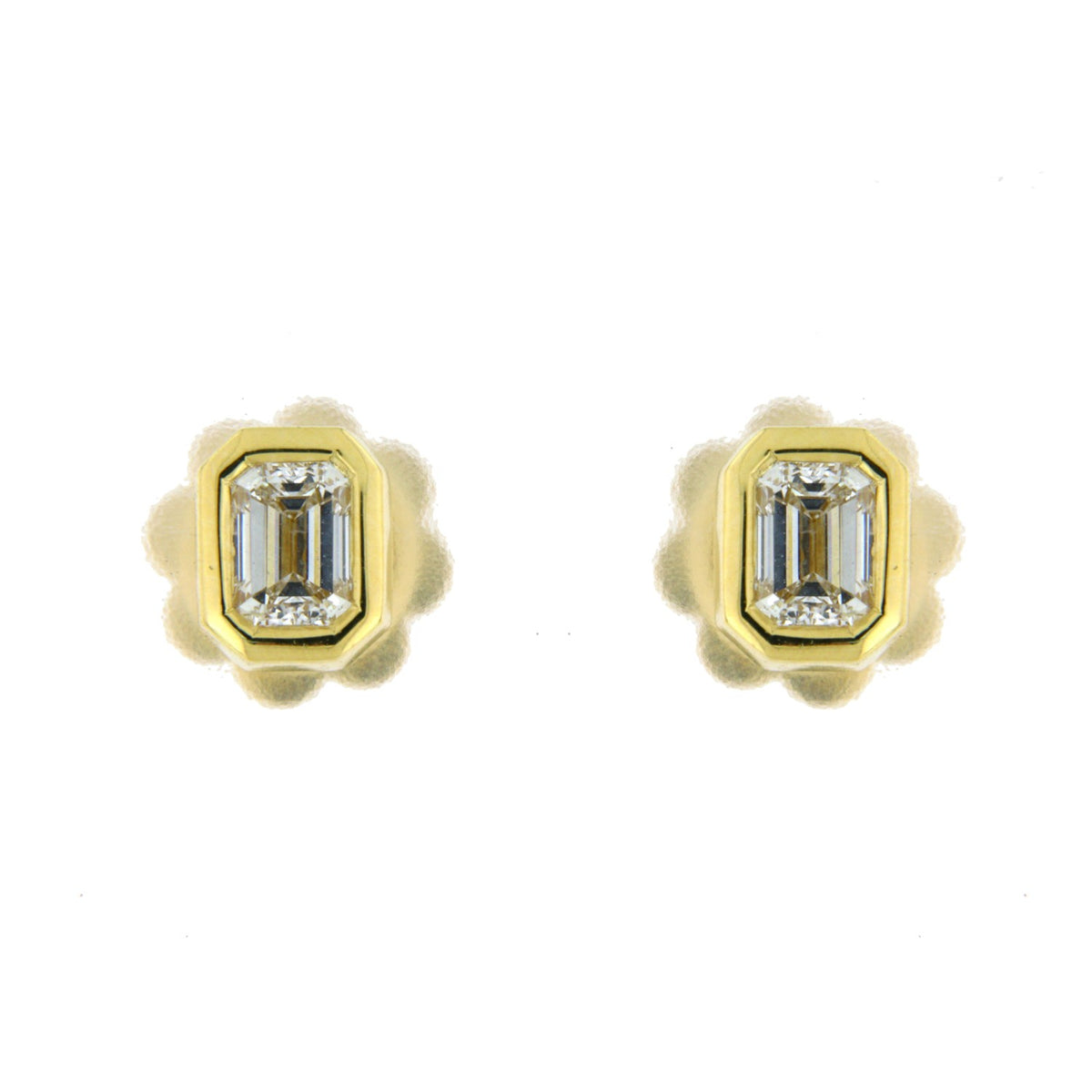 Alberti Ohrringe 750/-GG, Em Schliff, 0,41ct