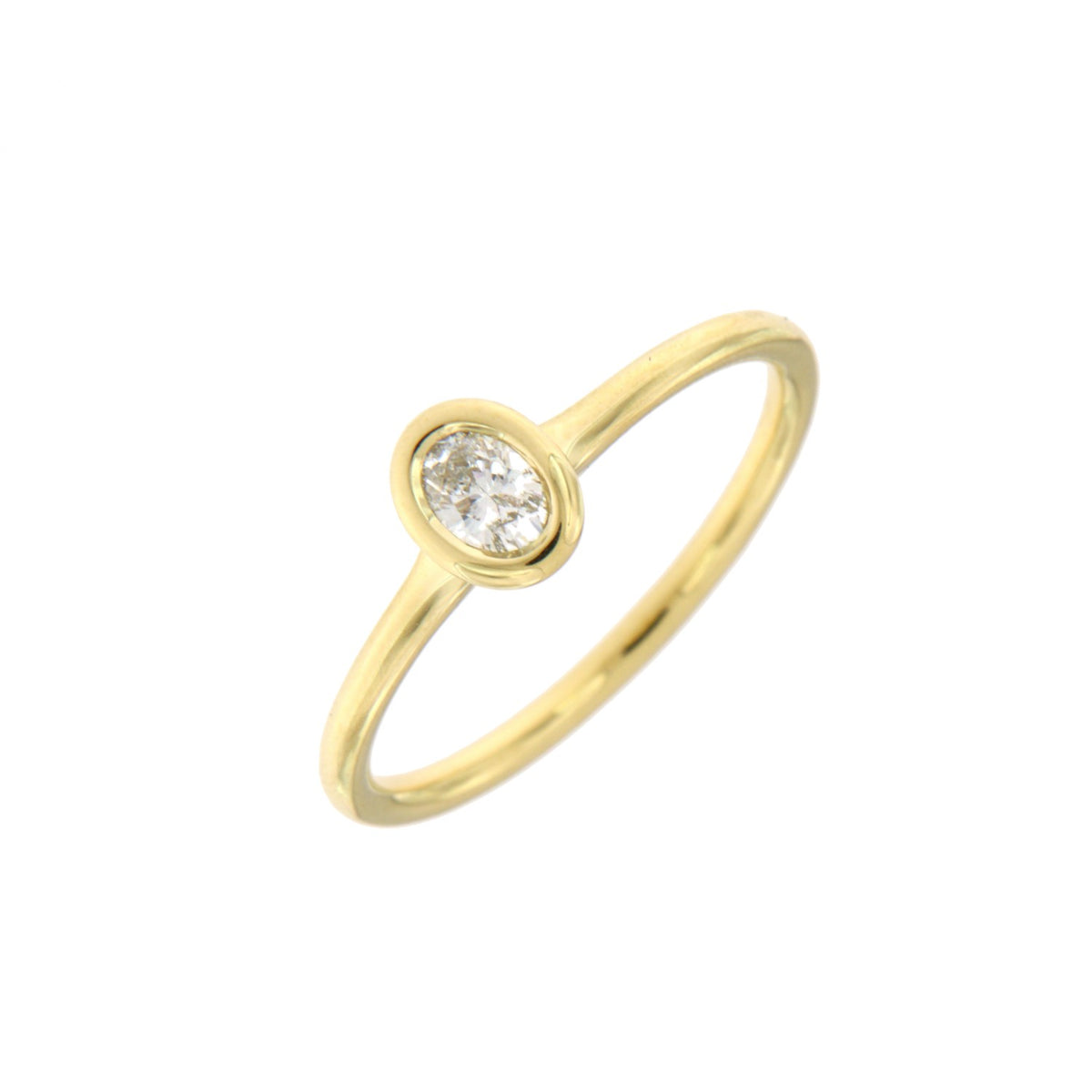 Alberti Solitaire Oval Diamond - 750/-GG 0,21ct