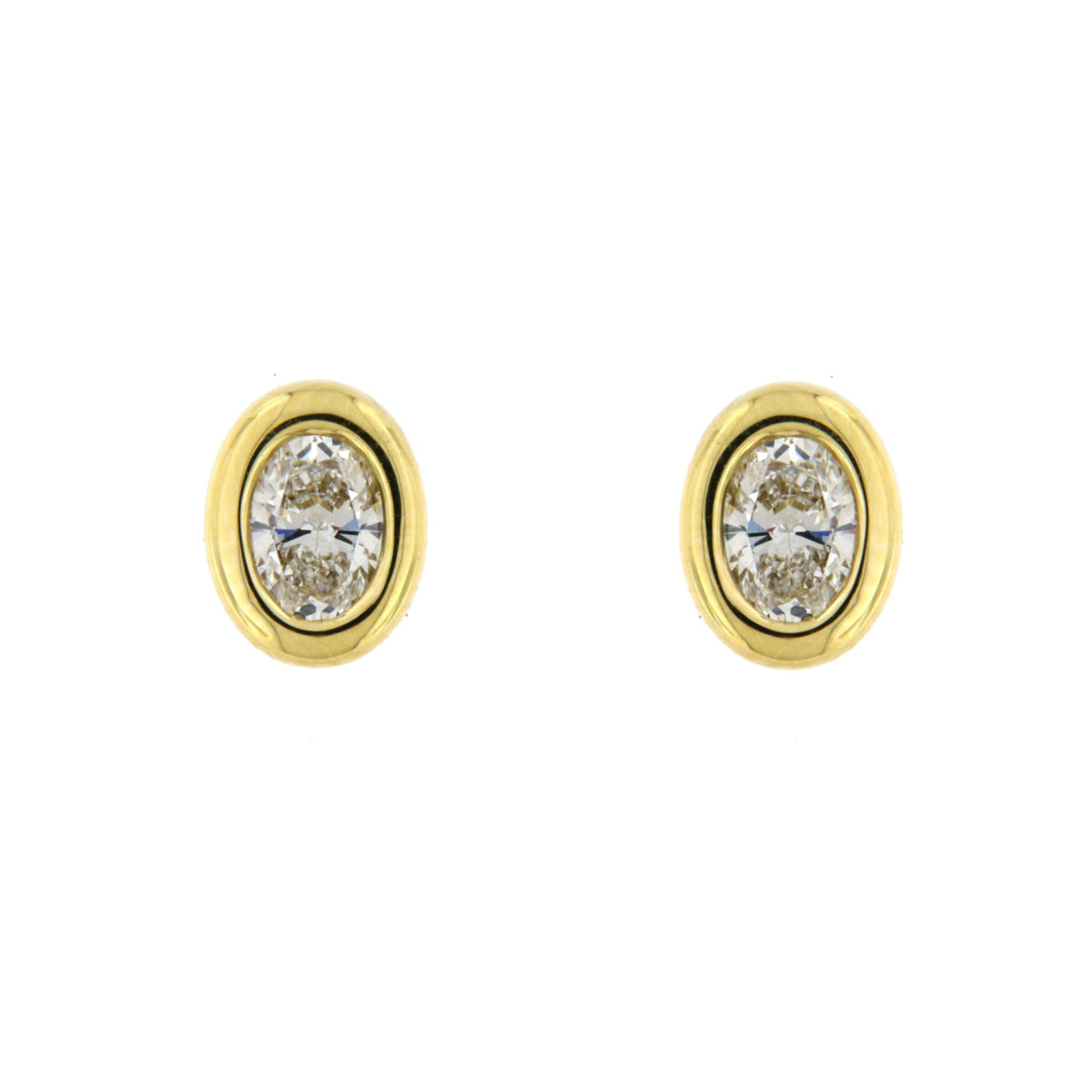 Alberti Ohrstecker 750/-GG, Oval Schliff, 0,41ct