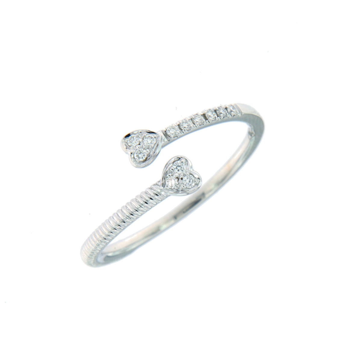 Alberti Wickelring 750/-WG Herz, 0,08ct
