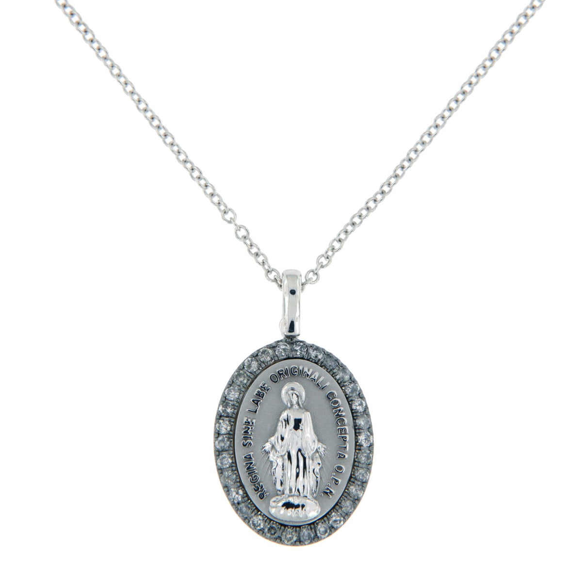 Alberti Kette Madonna WG 750/-, 0,18ct, Anl. 45