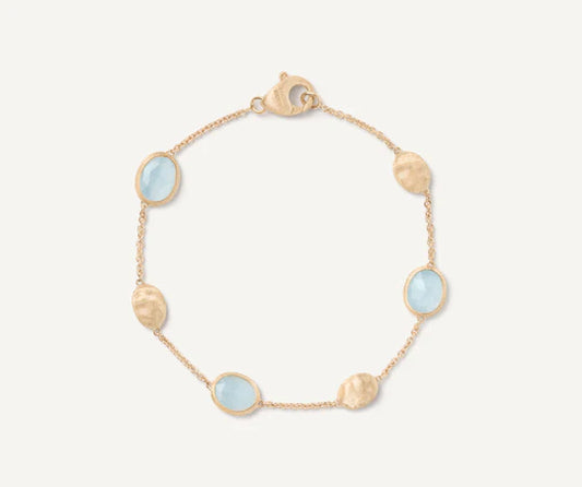 Armband aus 18kt Gold mit Aquamarin Größe EU_18