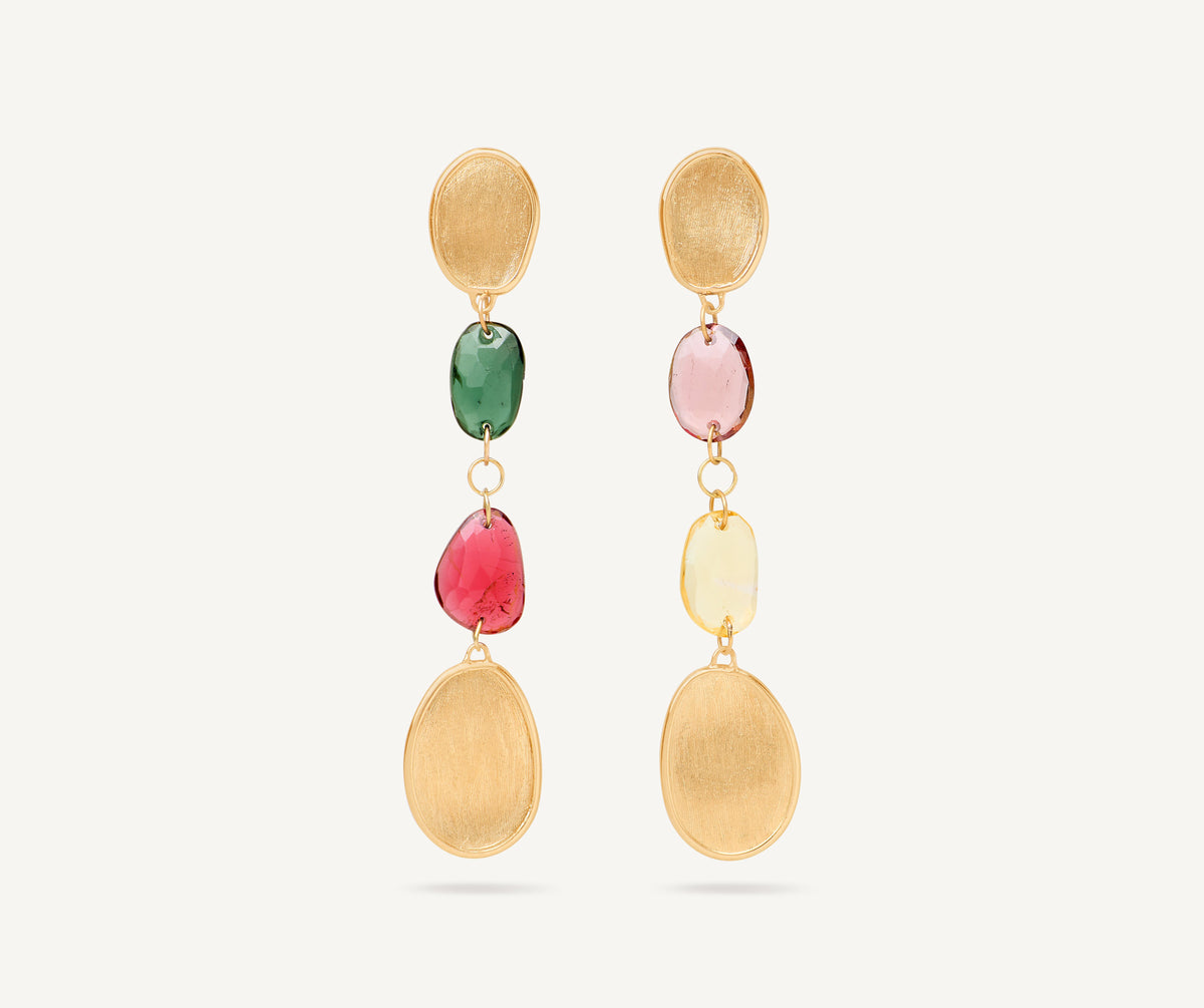 Marco Bicego Lunaria Color Ohrringe, 18 Karat Gelbgold — Detailansicht 1