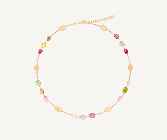 Marco Bicego Lunaria Color Halskette, 18 Karat Gelbgold — Detailansicht 1